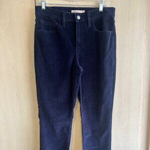 Levis‎ Jeans Womens 31 Premium 724 Blue Corduroy High Rise Straight *GUC*